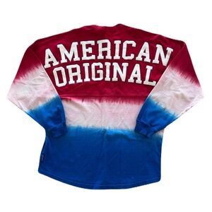Unisex Red White Blue Tie Dye American Disneyland Spirit Jersey Size S July